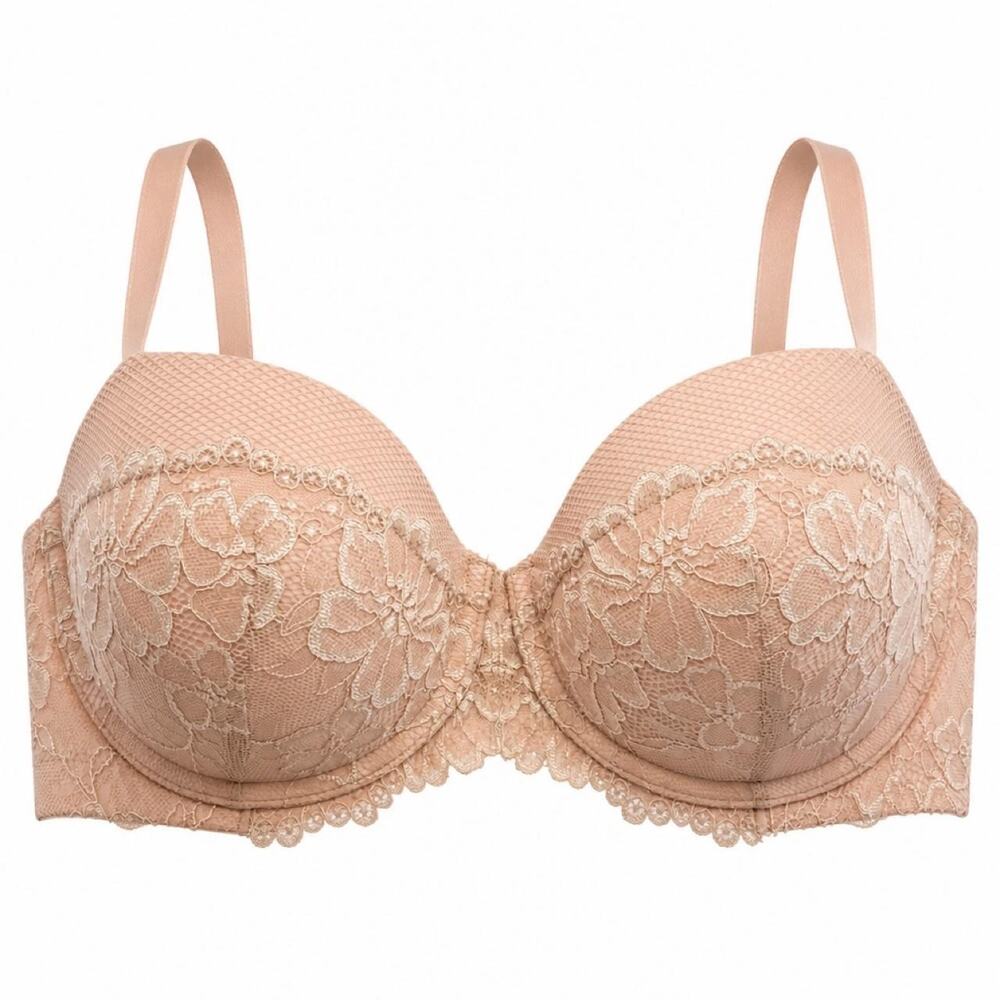 Maidenform 34D Pink Lace Bra w/Floral Extreme Push Up NWT